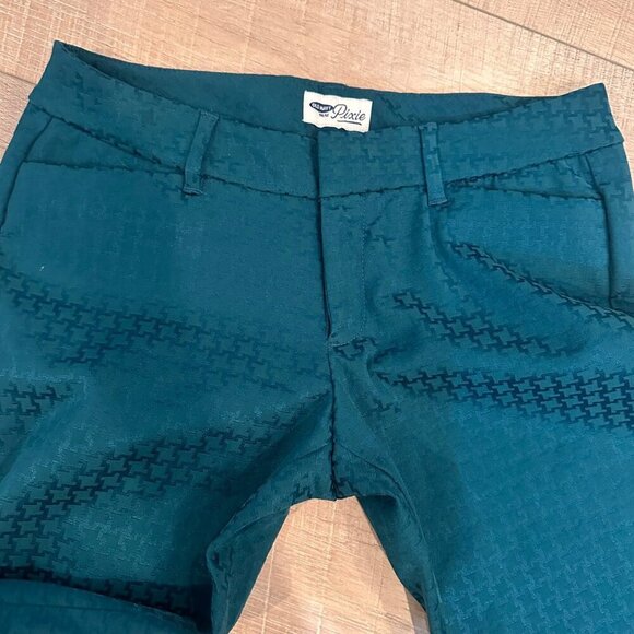 OLD NAVY PIXIE PANTS GREEN ANKLE 6 REGULAR WOMENS - Picture 7 of 11